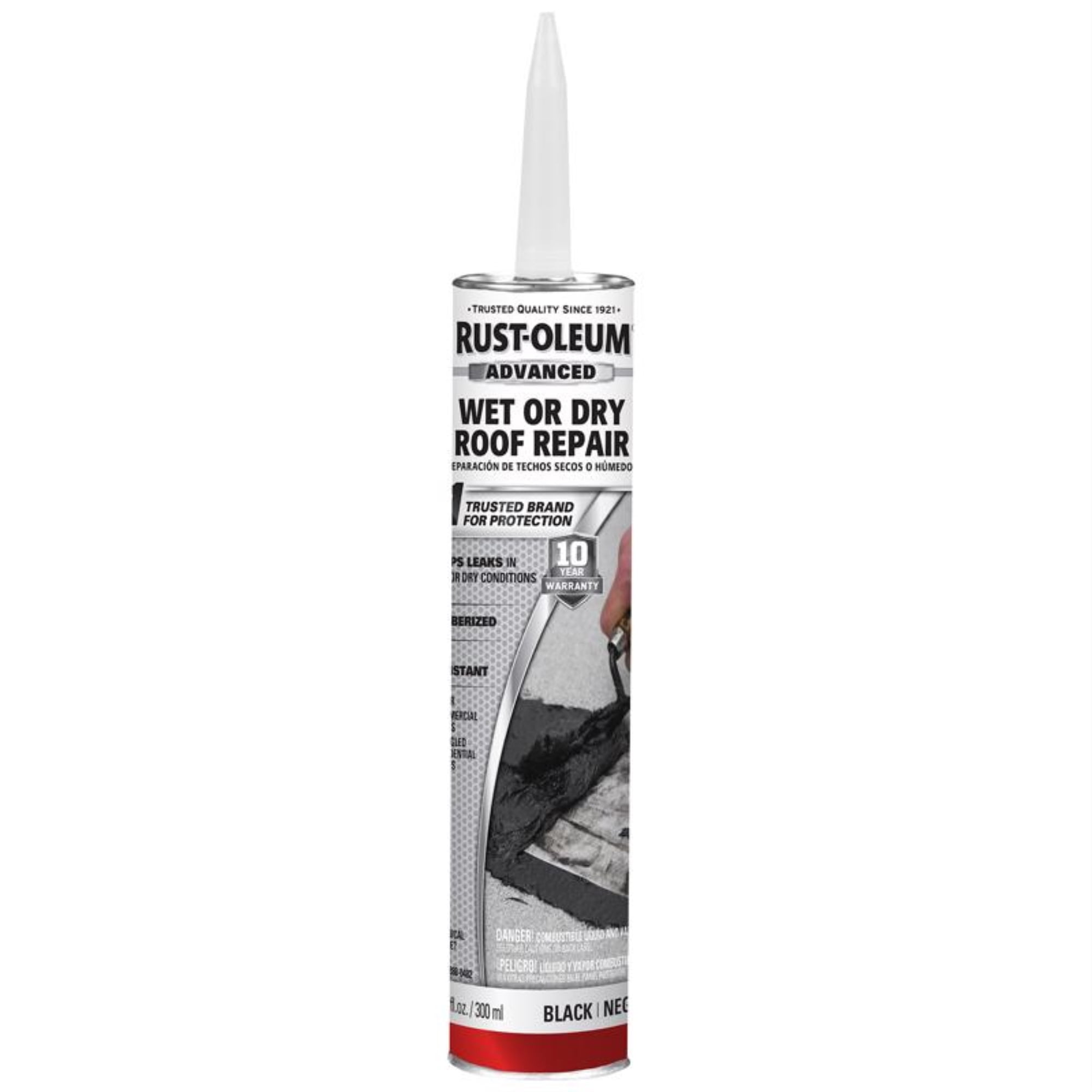 Rust-Oleum Advanced Black Asphalt Wet/Dry Surface Roof Cement 10.1 oz