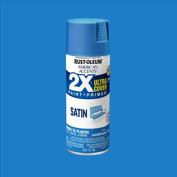 Rust-Oleum American Accents Ultra Cover Wildflower Satin 12 oz Spray Paint, 2 Pack