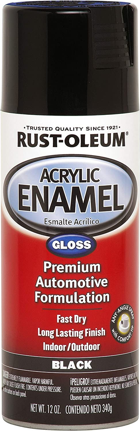 Rust-Oleum Automotive 248643 12-Ounce Acrylic Enamel Spray, Black Gloss