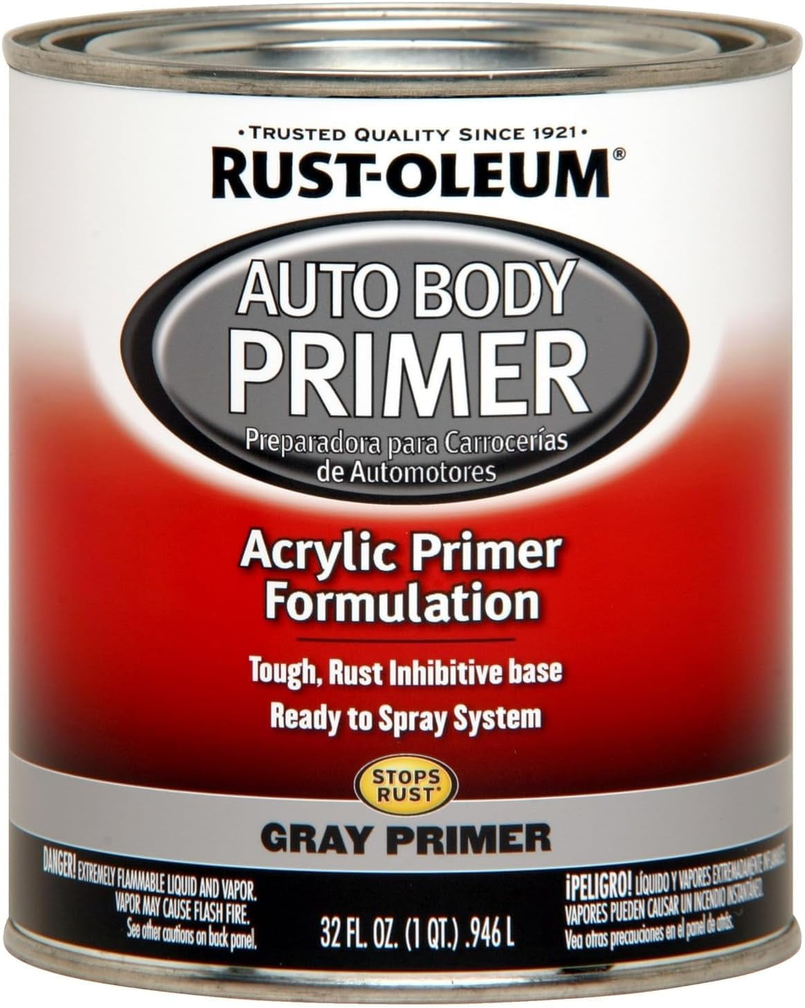 Rust Oleum Automotive Enamel Quart Gray Primer