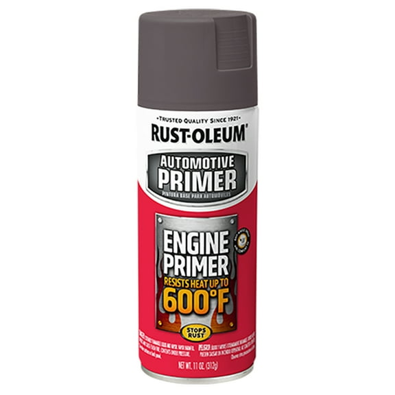Rust-Oleum Automotive Engine 600 Degree Flat Enamel Spray Primer, Gray, 11 oz