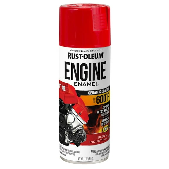Rust-Oleum Automotive Engine Enamel,Solvent,Red 366432