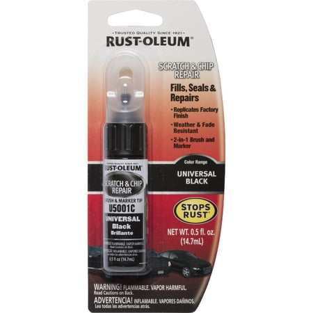Rust-Oleum Automotive Scratch and Chip Repair Marker, Universal Flat Black- IP
