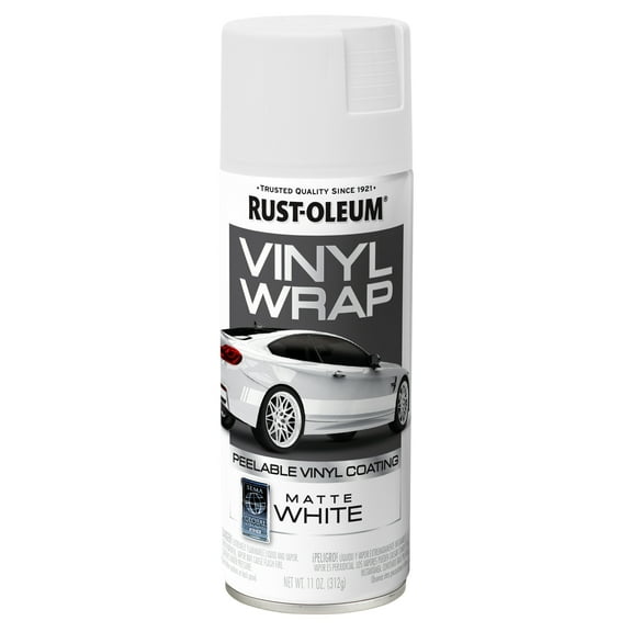 Rust-Oleum Automotive Vinyl Wrap Matte Spray Paint White, 11 oz