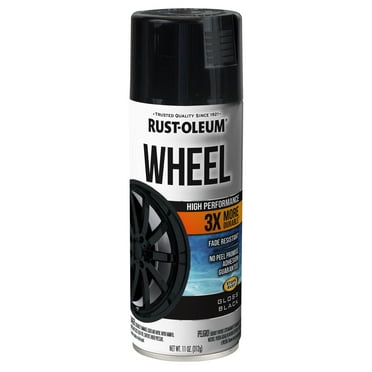 Rust-Oleum Automotive Wheel 3X Gloss Spray Paint, Black, 11 oz