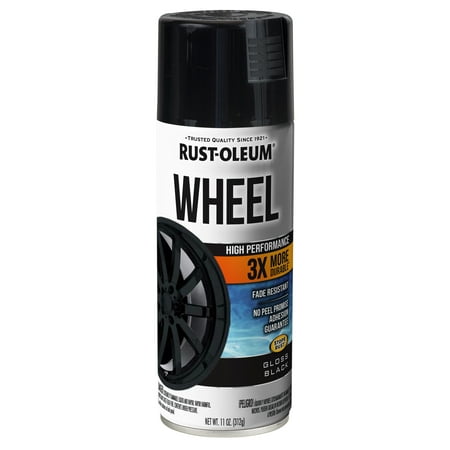 Rust-Oleum Automotive Wheel 3X Gloss Spray Paint, Black, 11 oz