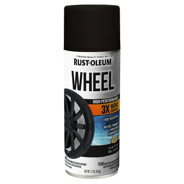 Rust-Oleum Automotive Wheel 3X Matte Spray Paint, Black, 11 oz