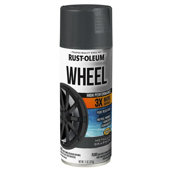 Rust-Oleum Automotive Wheel 3X Metallic Spray Paint, Graphite, 11 oz