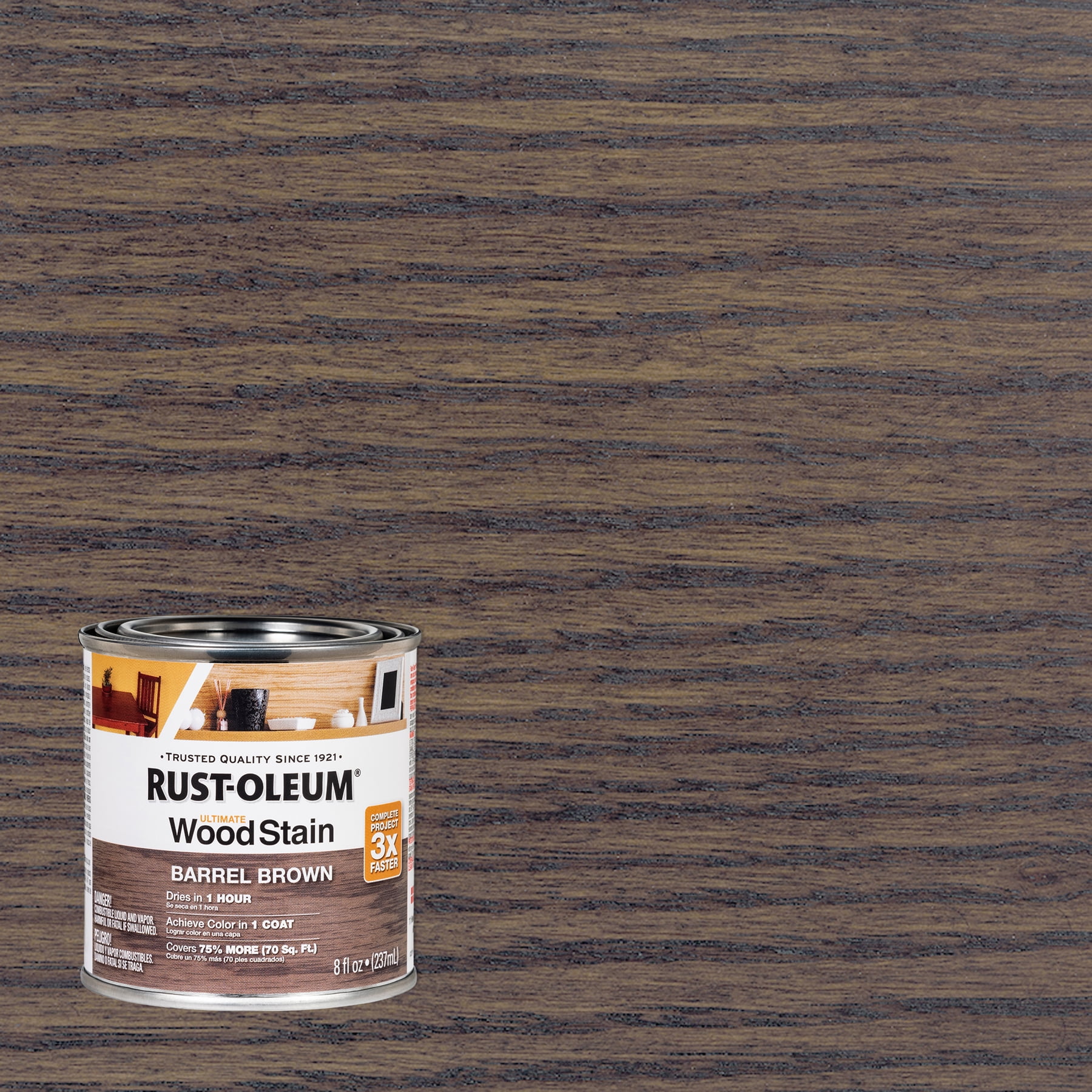 RustOleum Barrel Brown Ultimate Wood Stain, HP
