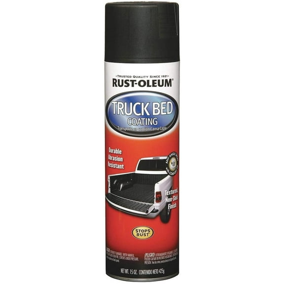 Rust-Oleum Black Truck Bed Coating, 15 oz. Container Size - 248914 Pack of 5