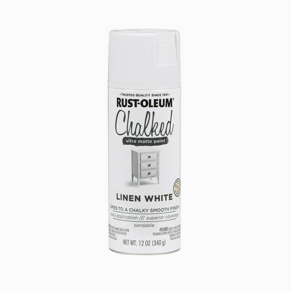 Rust-Oleum 302591 Linen White Chalked Ultra Matte 12 oz Spray Paint