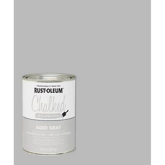 Rust-Oleum Chalked Ultra Matte Aged Gray Water-Based Acrylic Chalk Paint 30 oz