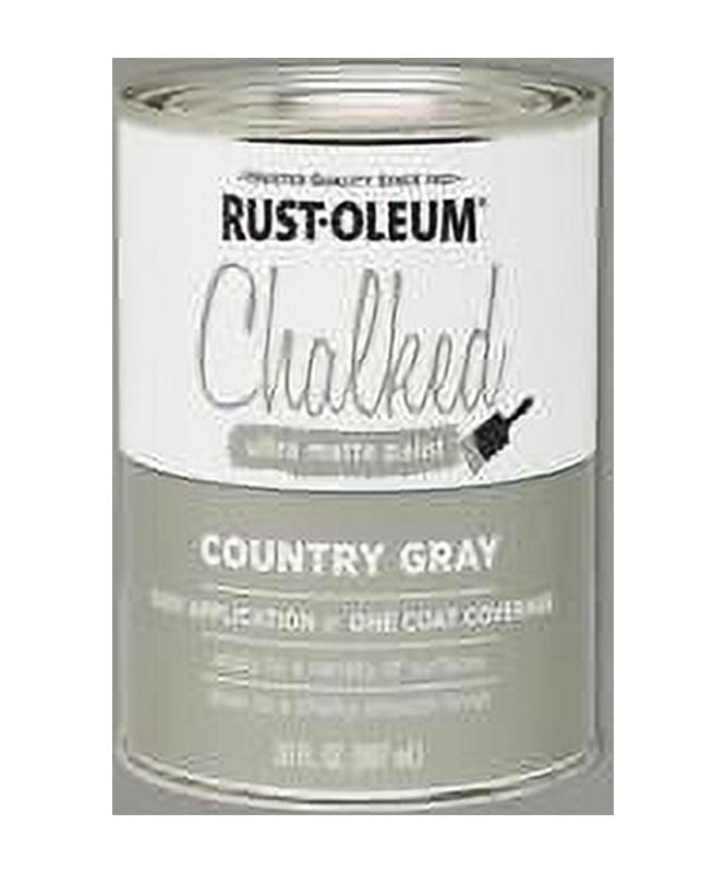 RustOleum Chalked Ultra Matte Country Gray WaterBased Acrylic Chalk Paint 30 oz