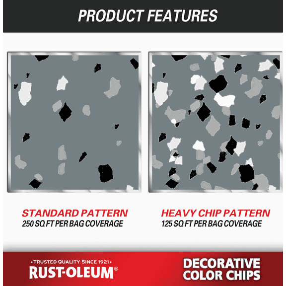 Rust-Oleum Color Chip Concrete Coating - Pack of 4 Residential Use, Standard Application