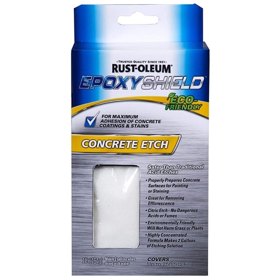 Rust-Oleum Concrete Etch Cleaner - Non-Corrosive, Acid Stain, Liquid - 2 Gal, Clear, 2 Pack