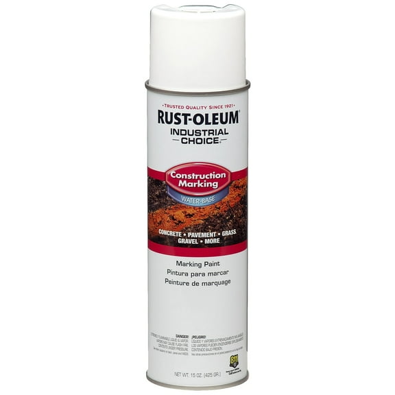 Rust-Oleum Construction Marking Paint, 17 oz., White, Water -Based 264692