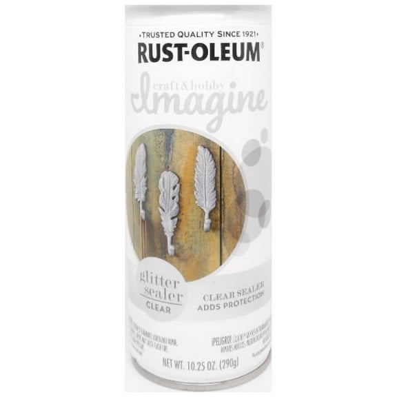 Rust-Oleum Craft & Hobby Imagine Glitter Sealer Spray - Art Paint Sealer - Clear, 10.25 oz