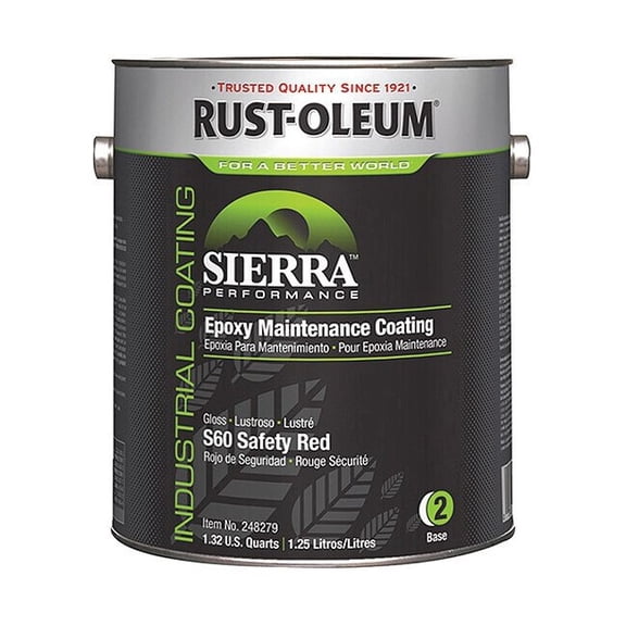 Rust-Oleum Epoxy Paint Base,S60,Safety Red,1gal,Can 248279