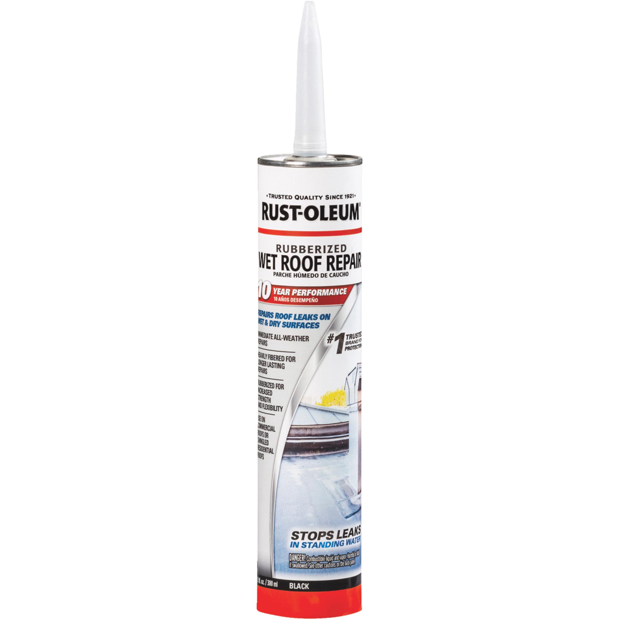 RustOleum Extreme Black Asphalt Wet/Dry Surface Roof Cement 10.1 oz