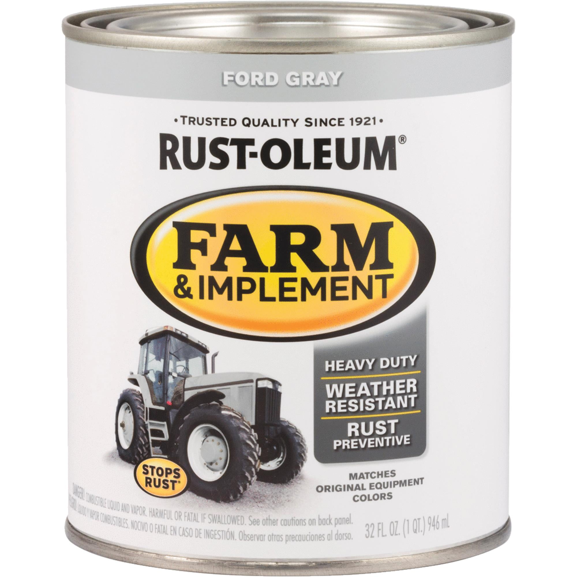 Rust-Oleum 280154 Farm & Implement Ford Gray Enamel Solid Household Paint & Stain, 32 fl oz