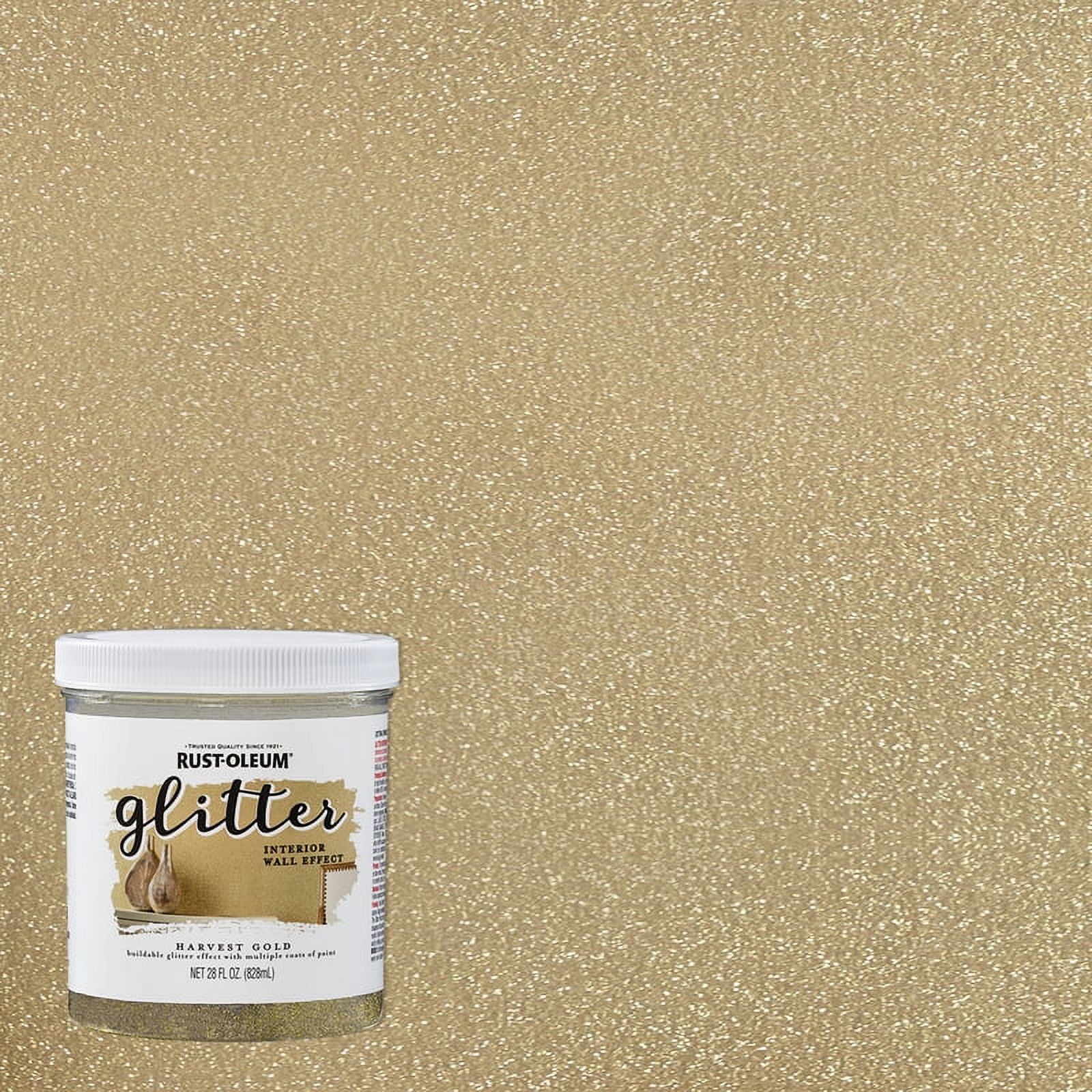 RustOleum Glitter Harvest Gold WaterBased Glitter Paint Interior 28