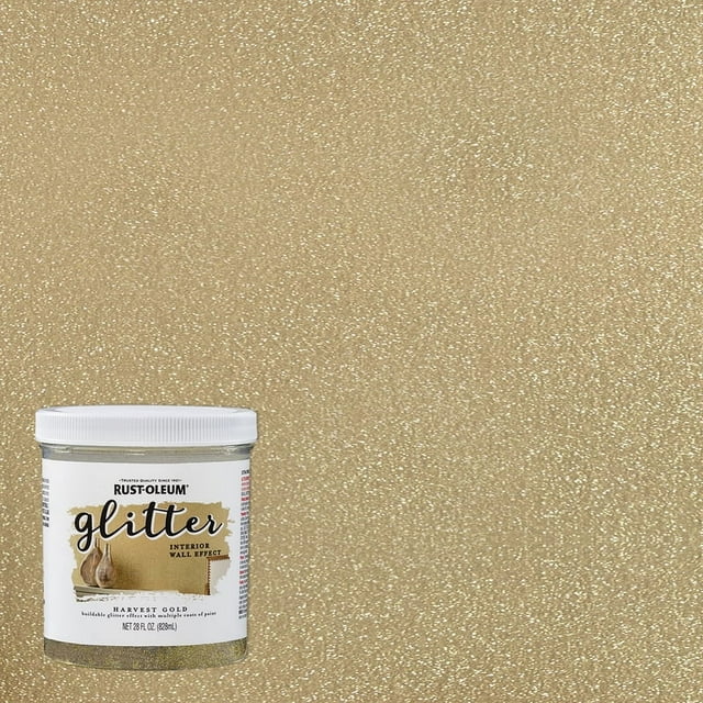 RustOleum Glitter Harvest Gold WaterBased Glitter Paint Interior 28