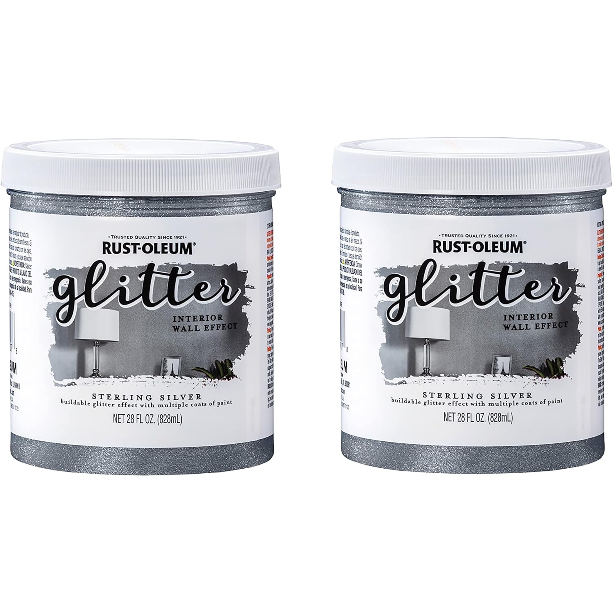 Rust-Oleum Glitter Sterling Silver Water-Based Glitter Paint Rust-Oleum Glitter Sterling Silver Water-Based Glitter Paint