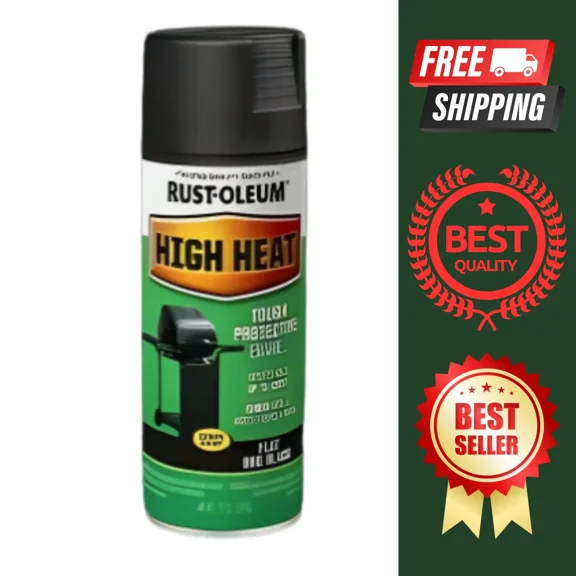 Rust-Oleum High Heat Bar-B-Que Black Flat Spray Paint 12 Ounce New!!!