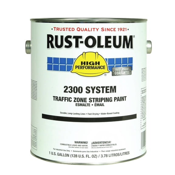 Rust-Oleum High-Performance 2300 System Inverted Striping Paint, 1 Gallon, Matte Yellow