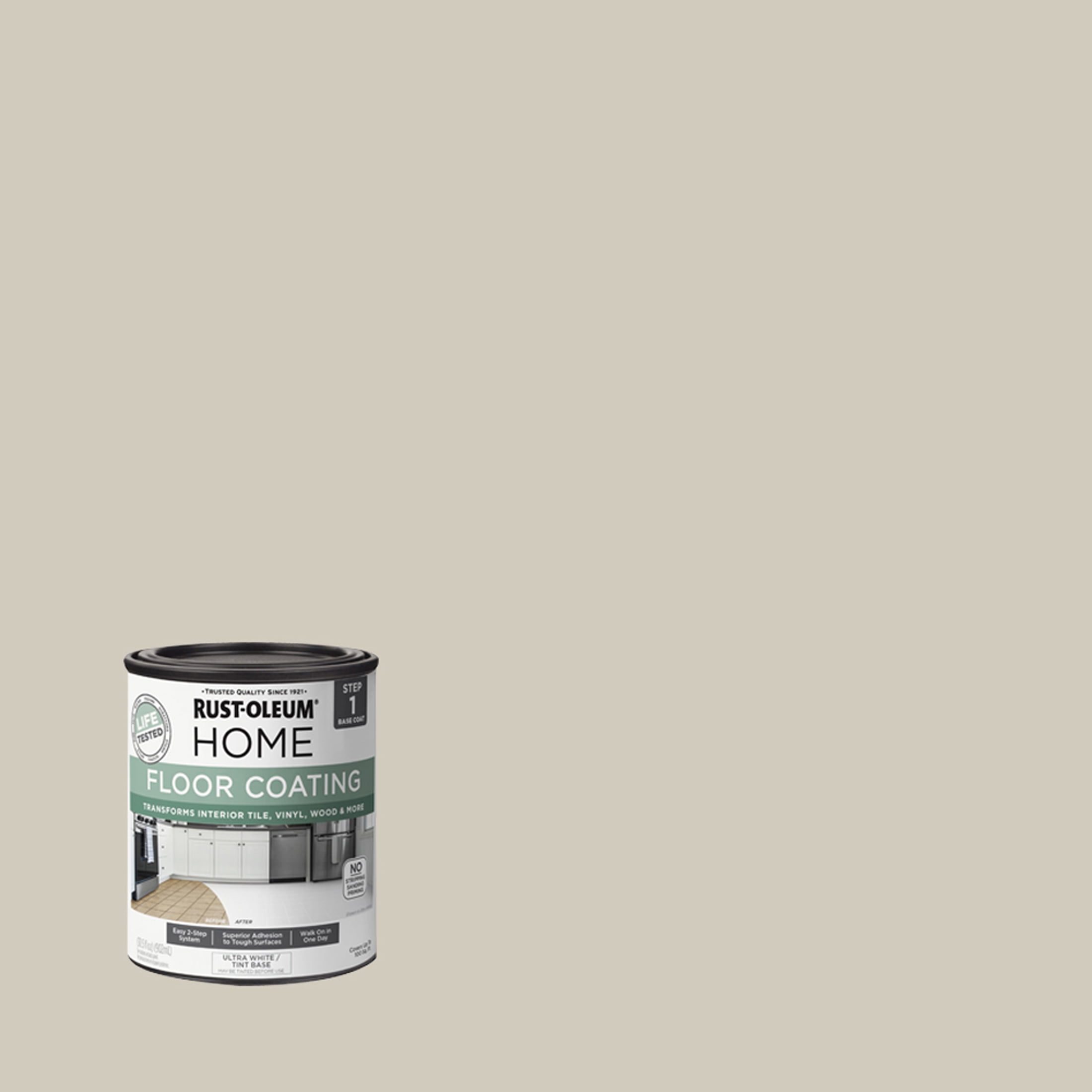 Rust-Oleum Home Cake Batter Interior Floor Coating Base Coat-363112T, Quart
