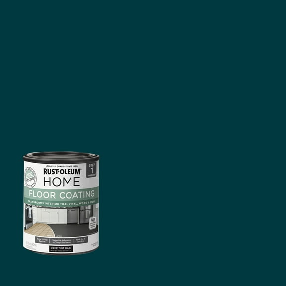 Rust-Oleum Home Emerald Green Interior Floor Coating Base Coat-363130T, Quart