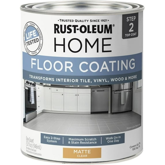 Rust-Oleum, Home Floor Coating, Quart, Matte Clear - Walmart.com