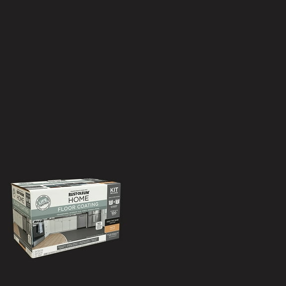 Rust-Oleum Home Matte Black Interior Floor Coating Kit-363722T, Quart