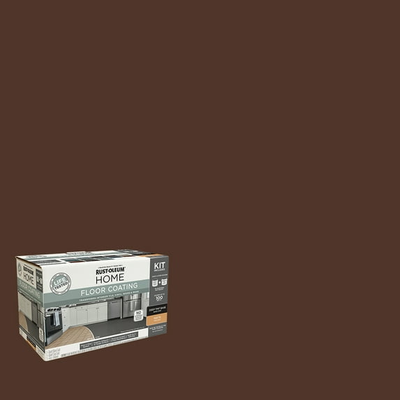Rust-Oleum Home Matte Cocoa Interior Floor Coating Kit-363725T, Quart