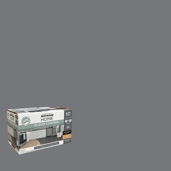 Rust-Oleum Home Matte Dark Gray Interior Floor Coating Kit-363726T, Quart
