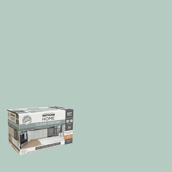 Rust-Oleum Home Matte Seafoam Interior Floor Coating Kit-363688T, Quart
