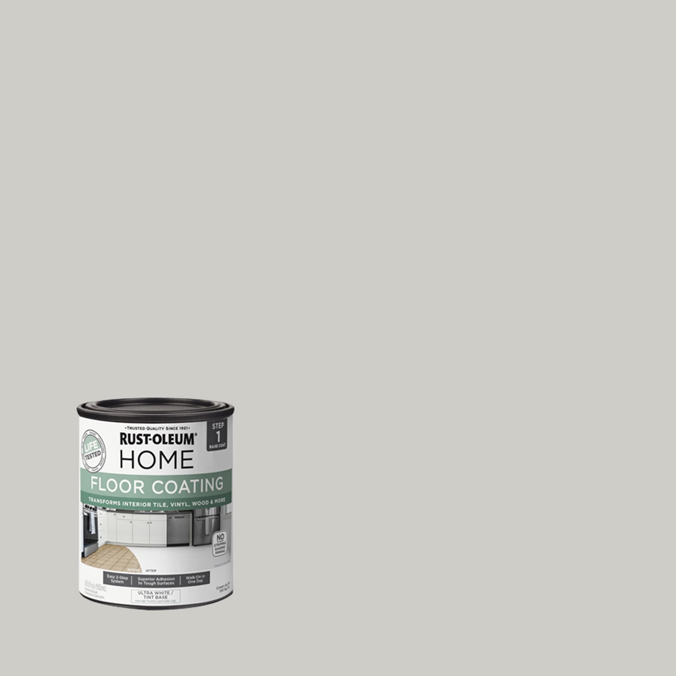 Rust-Oleum Home Oyster Shell Interior Floor Coating Base Coat-363108T, Quart