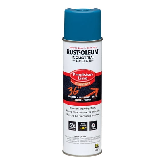 Rust-Oleum 203022 Precision-Line 17 oz Inverted Marking Spray Paint Caution