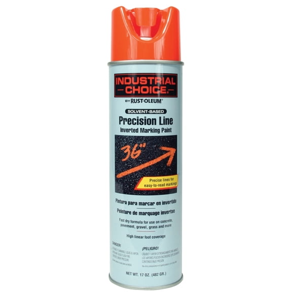 Rustoleum 1662-838 17 Oz Red Precision Line Inverted Marking Paint Spray Pack of 12