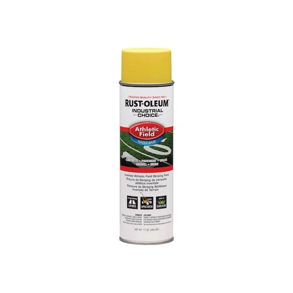 Athletic Field Striping Paint, 17 Oz, Yellow, Water -Based 206045
