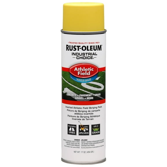 Rust-Oleum Athletic Field Striping Paint, 17 Oz, Yellow, Water -Based 206045