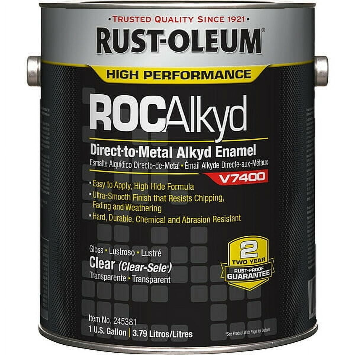 Rust-Oleum Interior/Exterior Paint, High Gloss, Oil Base, Clear, 1 gal