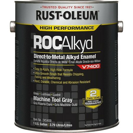 Rust-Oleum Interior/Exterior Paint, High Gloss, Oil Base, Navy Gray, 1 gal