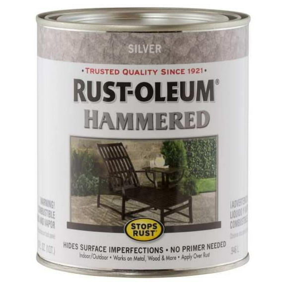 Rust-Oleum Interior/Exterior Paint,Silver,1 qt. 7213502