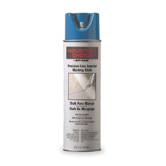 Rust-Oleum Inverted Marking Chalk ,17 oz,Aerosol, Blue, Water-Based 205236