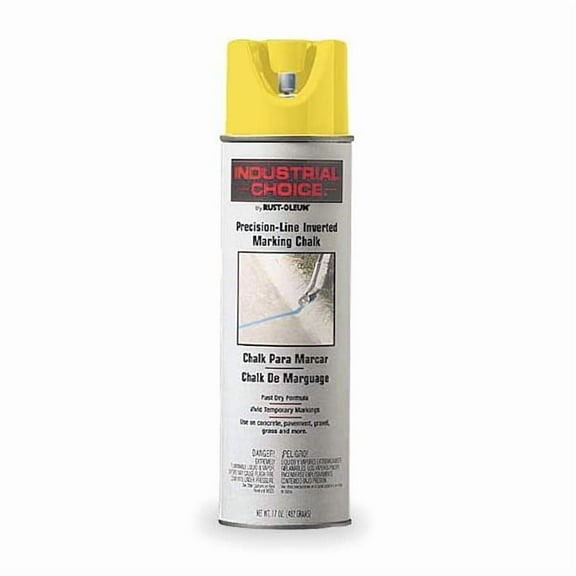 Rust-Oleum Inverted Marking Chalk,17 oz.,Yellow 205234