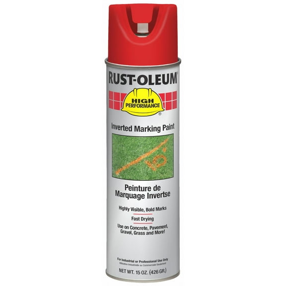 Rust-Oleum Inverted Marking Paint,20 oz,Safety Red  V2363838V