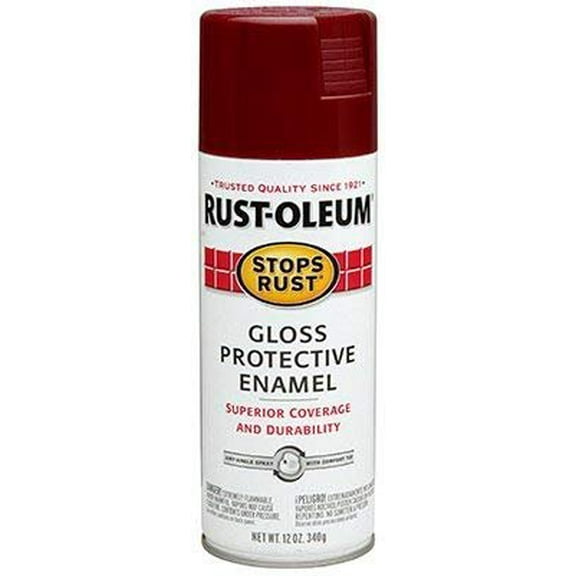 Rust-Oleum Protective Enamel Spray Paint Gloss - Automotive, Red, 12 Oz