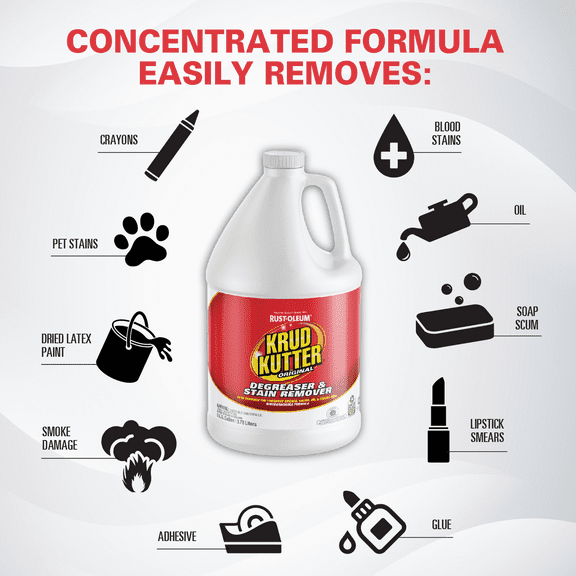 Rust-Oleum Krud Kutter Concentrated Cleaner & Degreaser Stain Remover - Pack of 10  Household & Commercial Use, Effective Formula