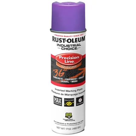 Precision Line Marking Paint, Inverted, Fluorescent Purple, 17 oz 1669838V